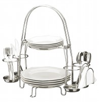 Suporte para pratos/talheres/guardanapos 