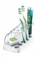 SUPORTE P/ESCOVA/CREME DENTAL BRANCO VANTAGGIO